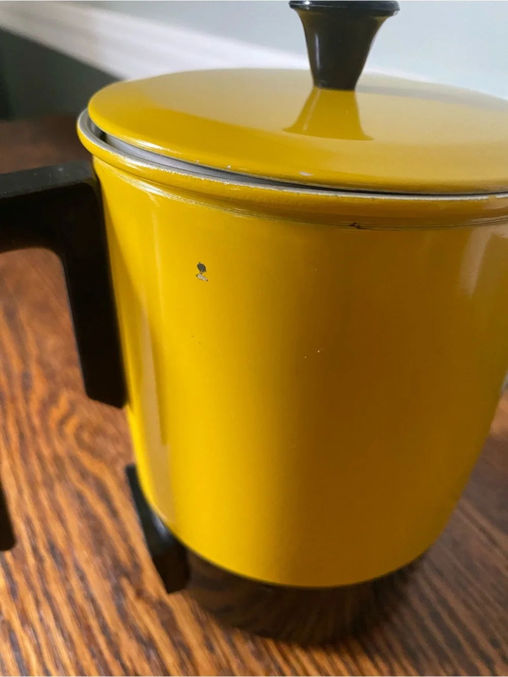 Vintage MCM Yellow Electric Hot Pot Coffee Pot 5.5” 120V 400W Taiwan Works